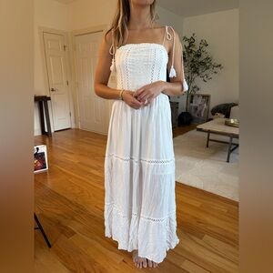 White Floor Length Dress